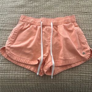 Roxy Orange Athletic Shorts Elastic Waist Relaxed Fit